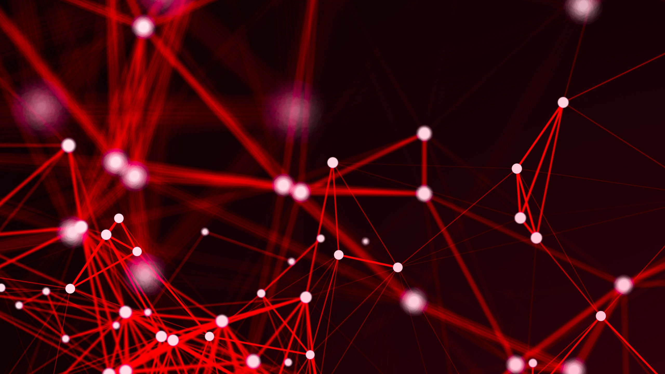 Abstract Connections On Red Background